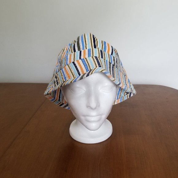 J. Crew Vintage Striped Crusher, Bucket , Fishermen's Hat Men's Size S-M NOS NWT - Picture 2 of 9